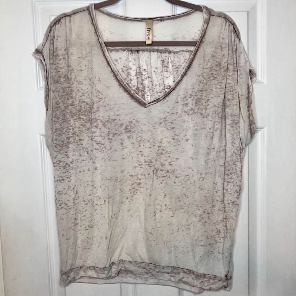 𝅺FLUXUS Oversized V Neck Soft Tee